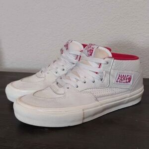 LIMITED EDITION Cream & Red Half Cab Vans Sneakers